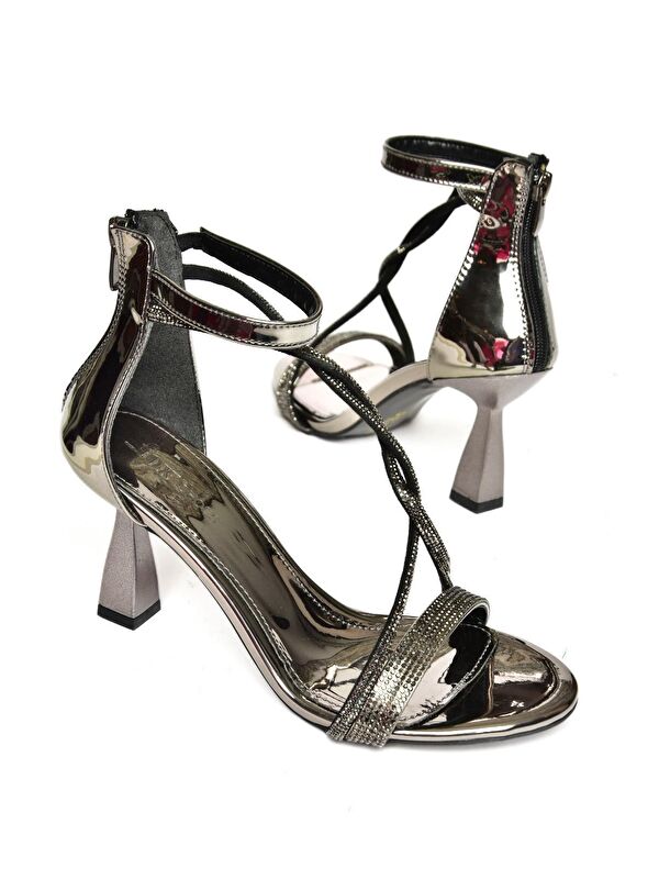 S7745101 Platin Kadın Topuklu Ayakkabı - Görsel 4