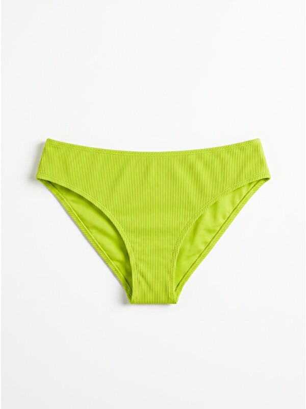 LOYA Yeşil Reps Yüksek Bel Tek Alt Bikini