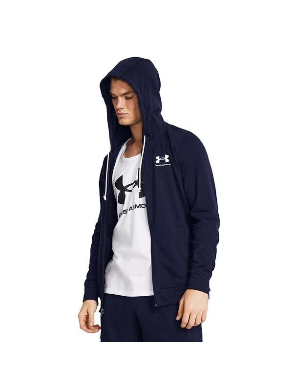 Under Armour Rival Terry Lc Erkek Lacivert Kapüşonlu Hoodie