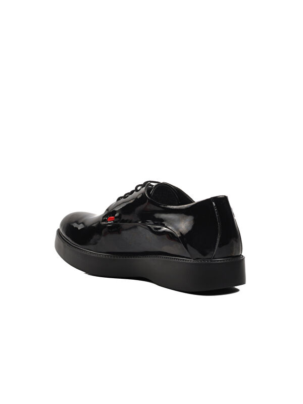 Premium 136 Siyah Rugan Hakiki Deri Erkek Klasik Ayakkabı - Görsel 5