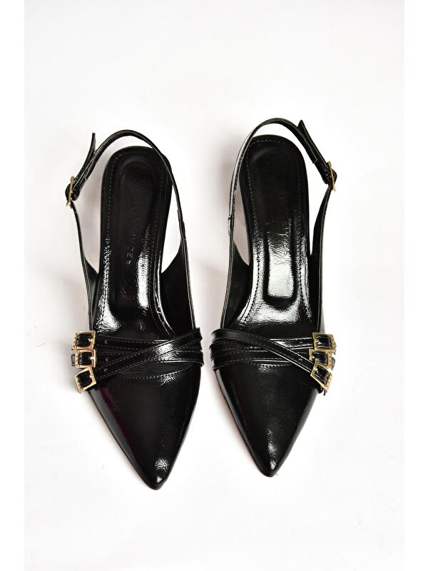 S5180812 Siyah Kadın Topuklu Ayakkabı - Görsel 4