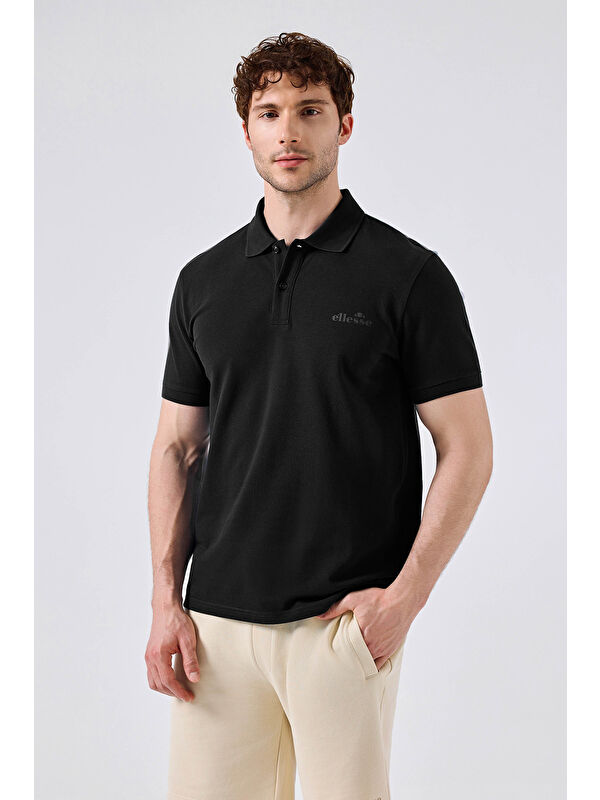 Ellesse %100 Pamuk Regular Fit Düğmeli Polo Yaka T Shirt 6SM5018-BK