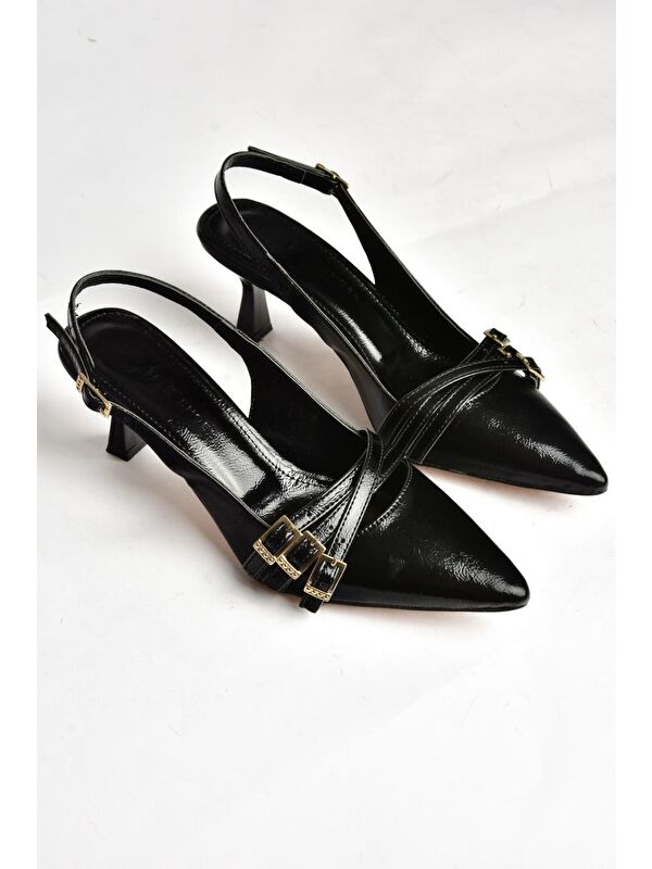 S5180812 Siyah Kadın Topuklu Ayakkabı - Görsel 6