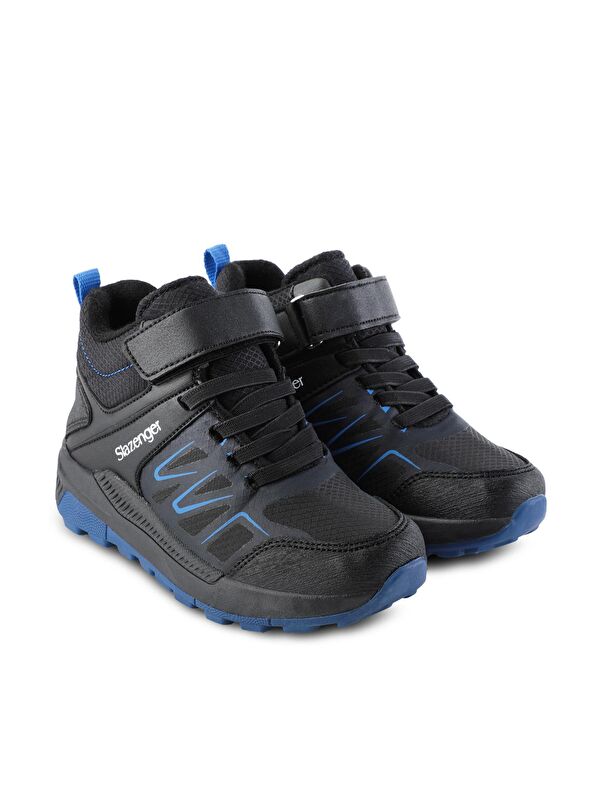 KENTON I Unisex Çocuk Cırt Cırtlı Siyah / Saks Mavi Bot - Görsel 3