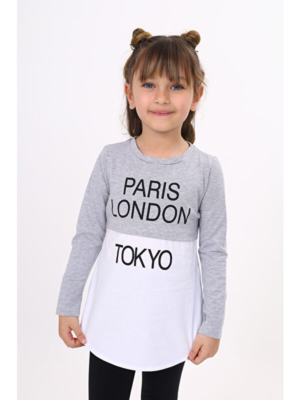 Toontoykids Kız Çocuk Paris London Baskılı T-Shirt