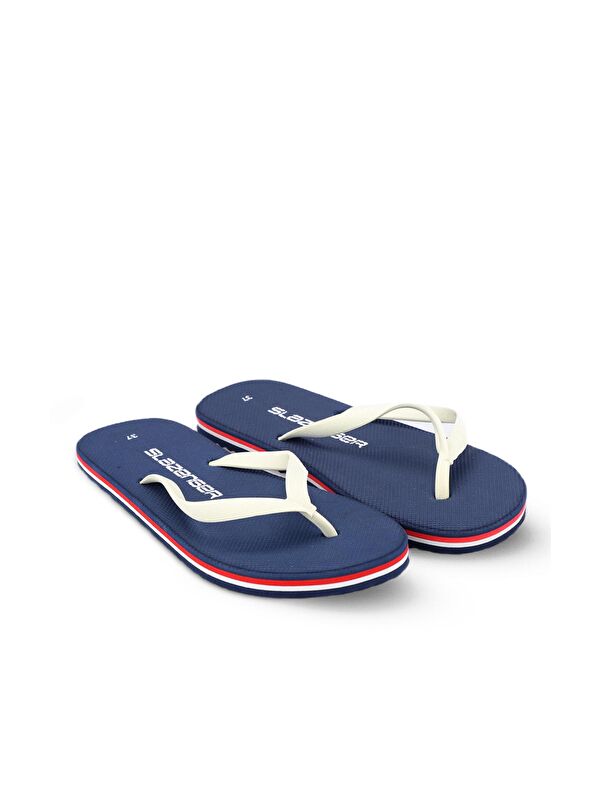 Kadın Terlik Mavi / Beyaz - Görsel 3