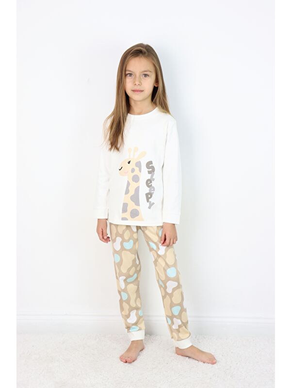 Harika Kids Kız Çocuk Orta Kalınlıkta Basic Baskılı Pijama Takımı