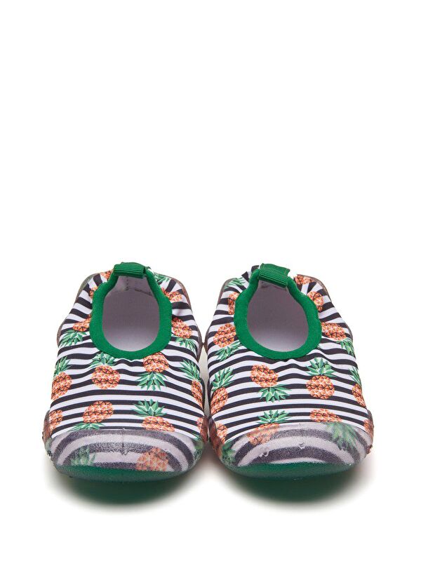 Çizgili Ananas Kız Çocuk Kaydırmaz Tabanlı Deniz Ayakkabısı - Görsel 3
