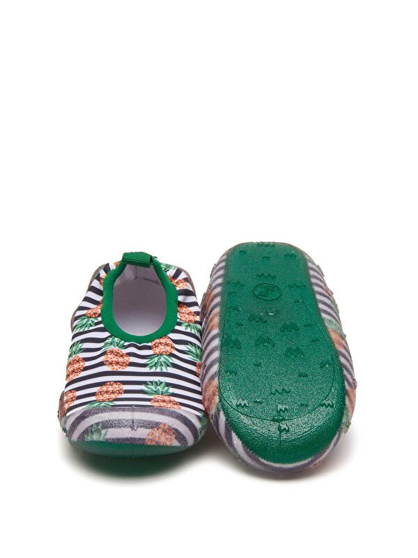 Çizgili Ananas Kız Çocuk Kaydırmaz Tabanlı Deniz Ayakkabısı - Görsel 4