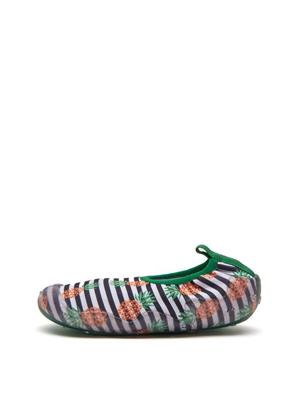 Çizgili Ananas Kız Çocuk Kaydırmaz Tabanlı Deniz Ayakkabısı - Görsel 5