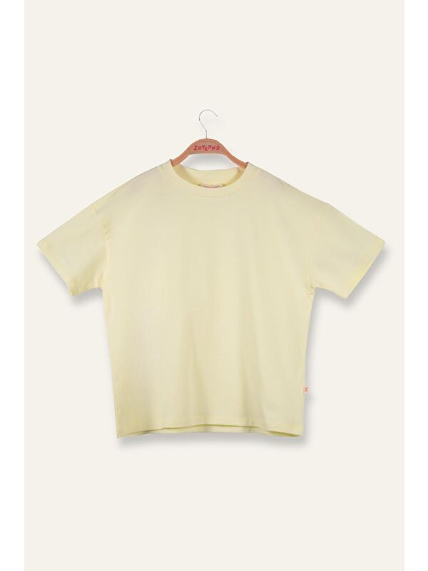 ZEYLAND Kız Çocuk Oversıze T-Shirt - Sarı