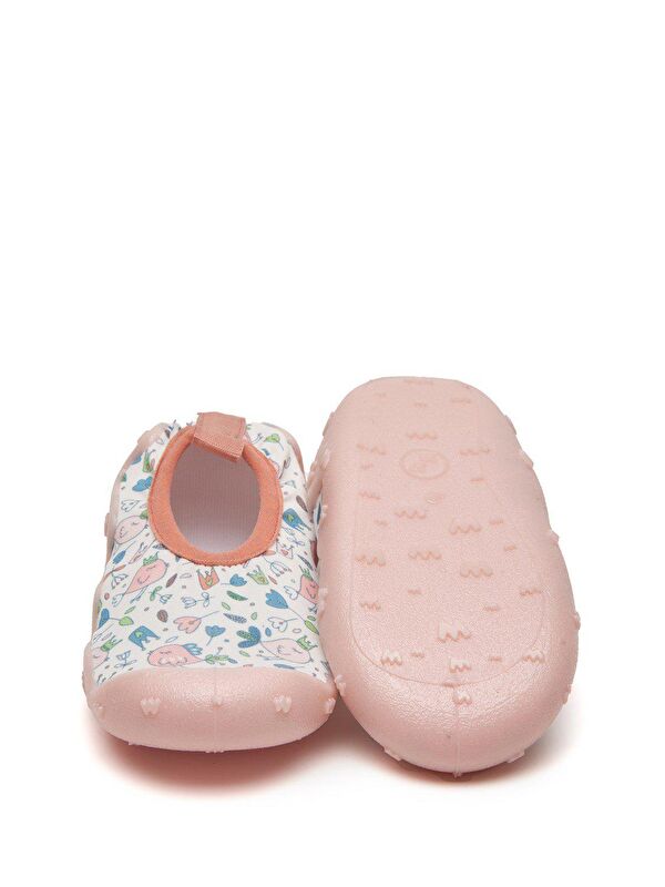 Kuş Baskılı Kız Çocuk Kaydırmaz Tabanlı Deniz Ayakkabısı - Görsel 3