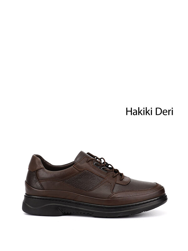 GÖNDERİ(R) Erkek TÜTÜN KAHVE Bağcıklı Hakiki Deri Comfort Ayakkabı