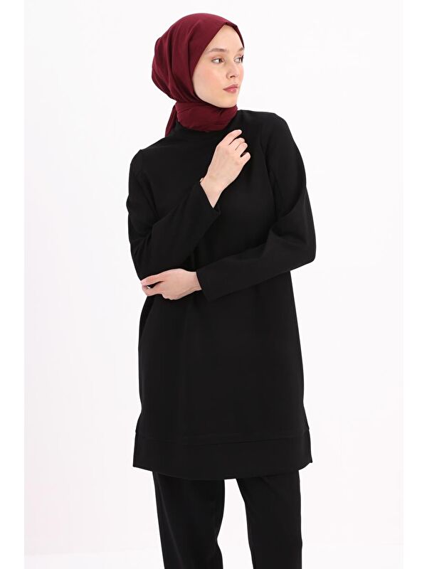 ALLDAY Siyah-Kolu Fermuarlı Tunik