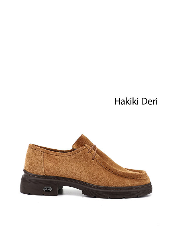 GÖNDERİ(R) Kadın KAHVERENGİ-TABA Bağcıklı Hakiki Deri Comfort Ayakkabı
