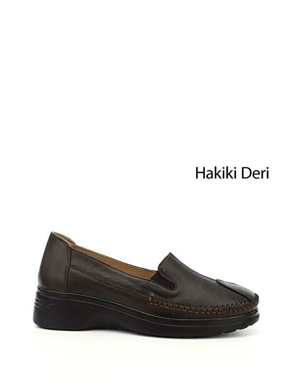 GÖNDERİ(R) Kadın AÇIK KAHVERENGİ Dolgu Taban Hakiki Deri Comfort Ayakkabı