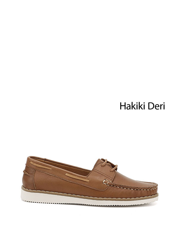 GÖNDERİ(R) Kadın KAHVERENGİ-TABA Bağcıklı Hakiki Deri Comfort Ayakkabı