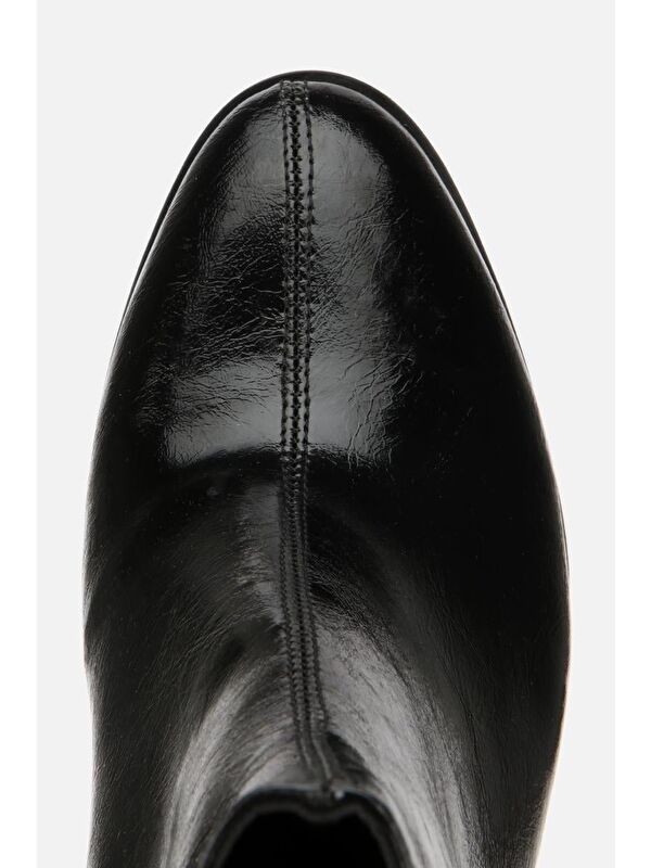 Yaya By Hotiç Kahverengi Yaya By Hotiç Yaya By Kadın Rugan Fermuarlı Kalın Topuklu Bot