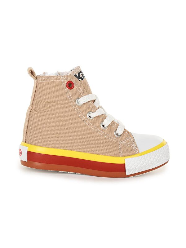 Tinna Bağcıklı Erkek Çocuk Boğazlı Keten Spor Ayakkabı - Görsel 4