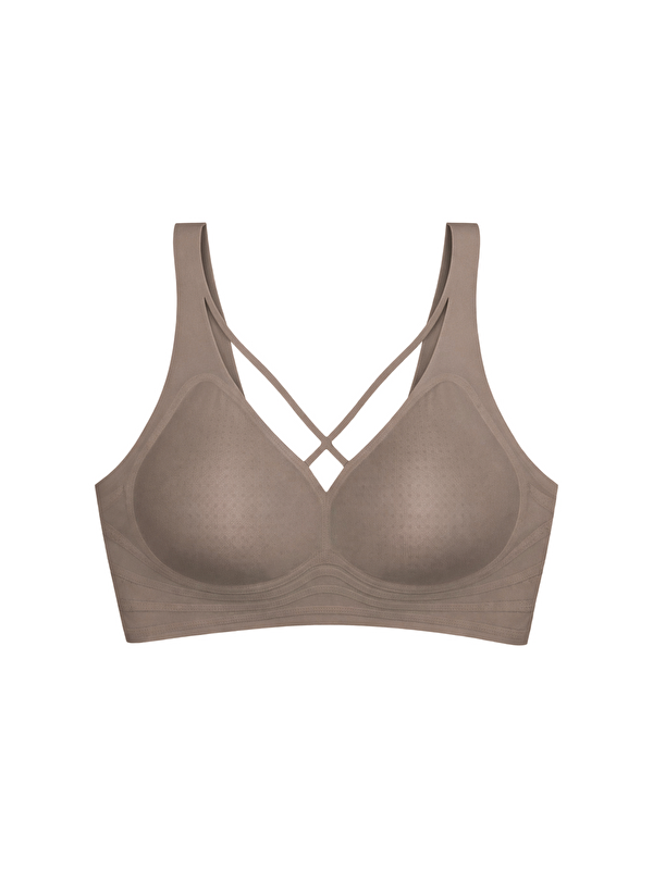 Cottonhill Seamless Bra - Zero Feel | Kahverengi Lazer Kesim Dikişsiz Ultra Hafif Balensiz Kadın Sütyen