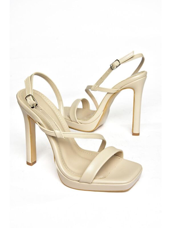 S5696166 Ten Kadın Topuklu Ayakkabı - Görsel 4