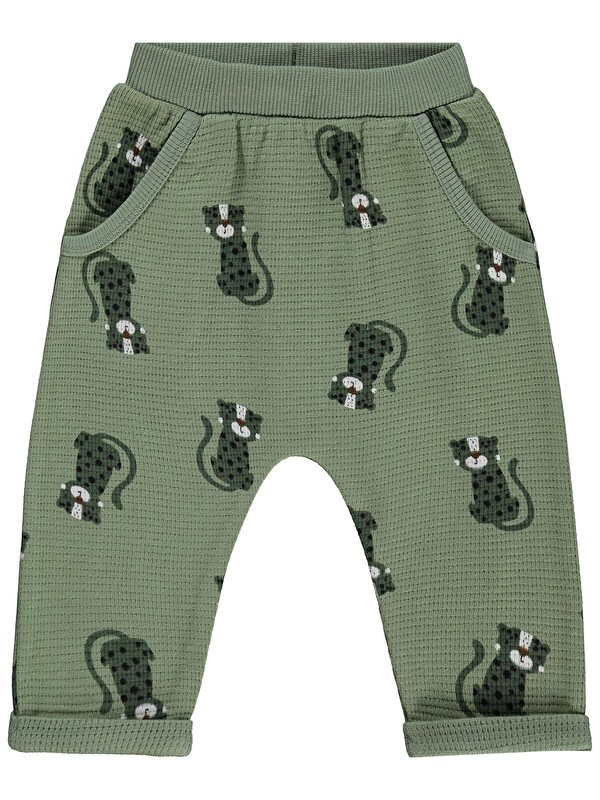 Civil Baby Cute Tiger Baskılı 6-18 Ay Eşofman Altı - Haki