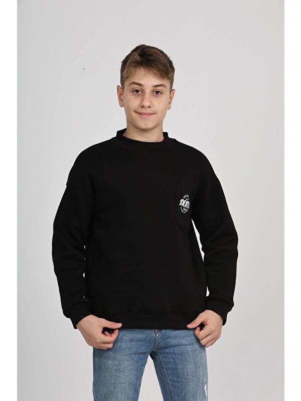 Toontoykids Erkek Çocuk Cep Skate Baskılı Sweatshirt