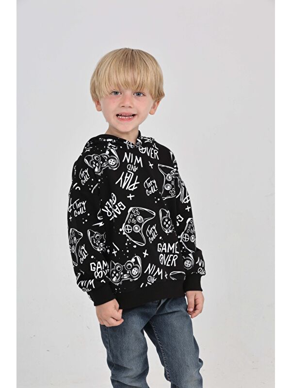 Toontoykids Erkek Çocuk Oyun Baskılı Sweatshirt