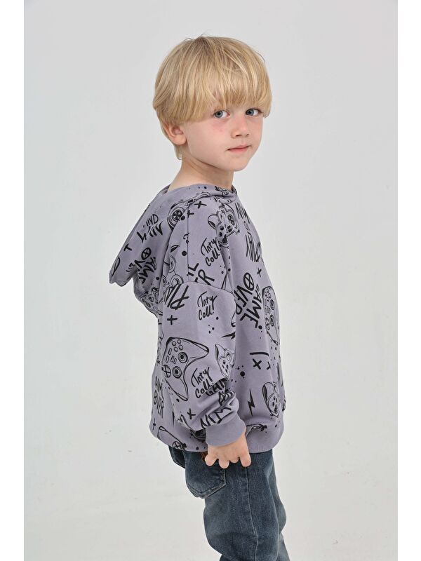 Toontoykids Erkek Çocuk Oyun Baskılı Sweatshirt