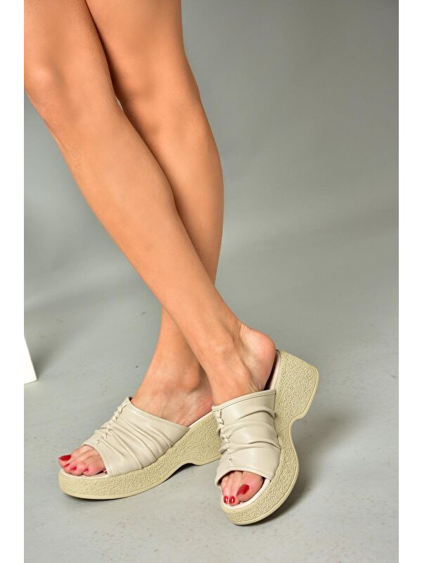 S9964430 Bej Kadın Terlik - Görsel 3