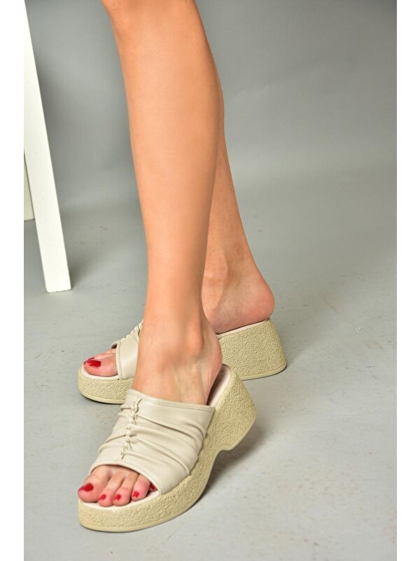 S9964430 Bej Kadın Terlik - Görsel 5