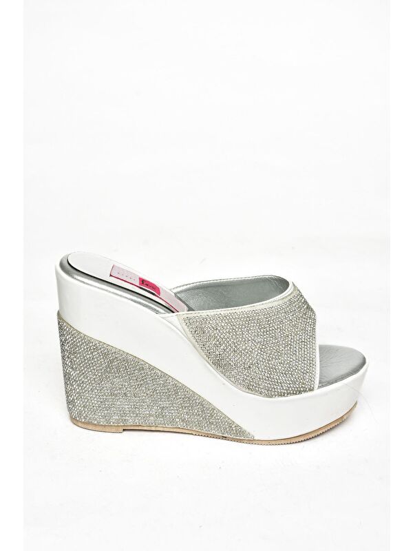 S8200063 Beyaz Kadın Terlik - Görsel 2