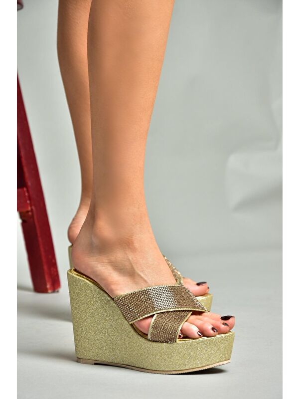S8204212 Altın Kadın Terlik - Görsel 7