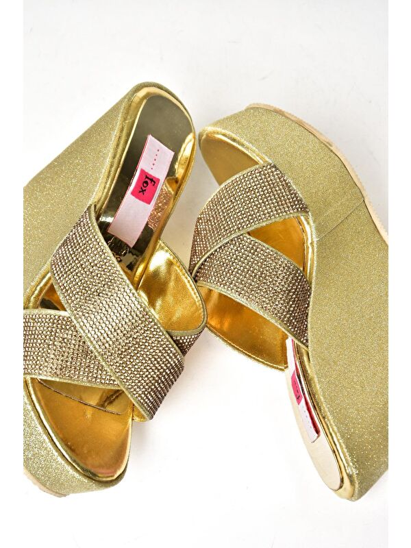 S8204212 Altın Kadın Terlik - Görsel 5