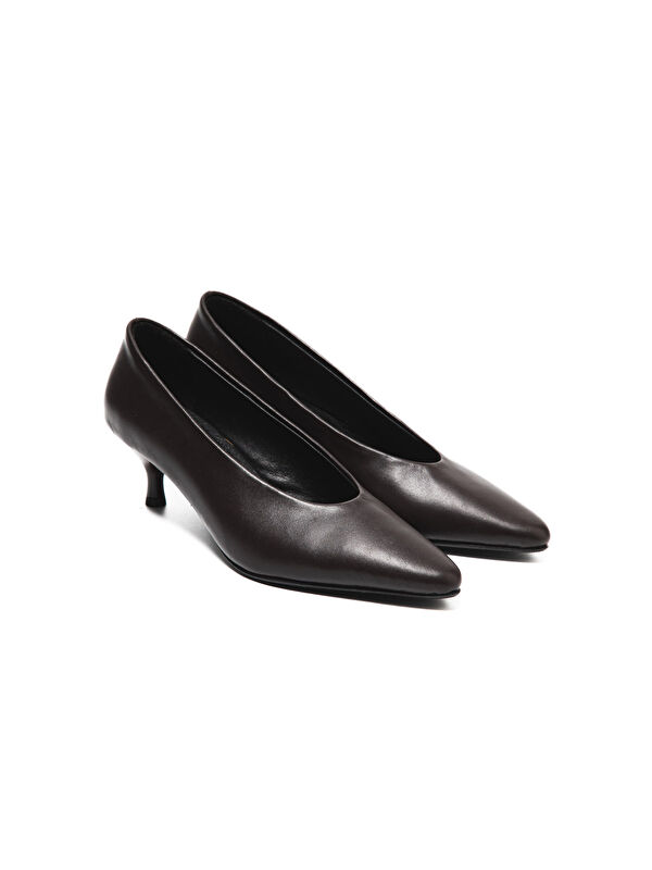 John May Kahverengi John May Stiletto Mar Kadın Topuklu/ MAR-25K-242-ANNY Koyu Kahve