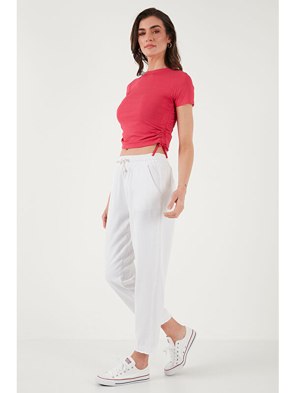 Lela Pamuklu Normal Bel Regular Fit Düz Paça Kadın Pantolon 668Yp42282S4
