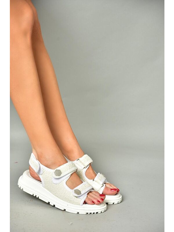 S2671220 Beyaz Kadın Sandalet - Görsel 6