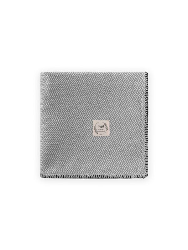 CİGİT Çoban Dikişli Battaniye 93X100 Cm (+/- 3 Cm ) Gri