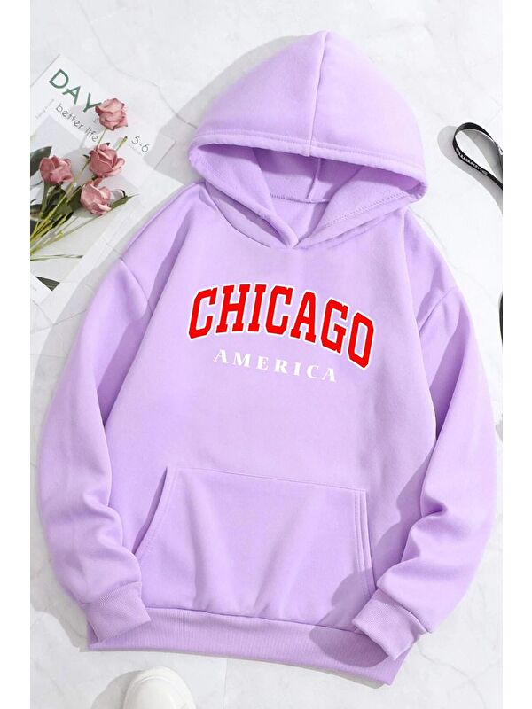 uyguntarz Unisex Chiago Baskılı Sweatshirt