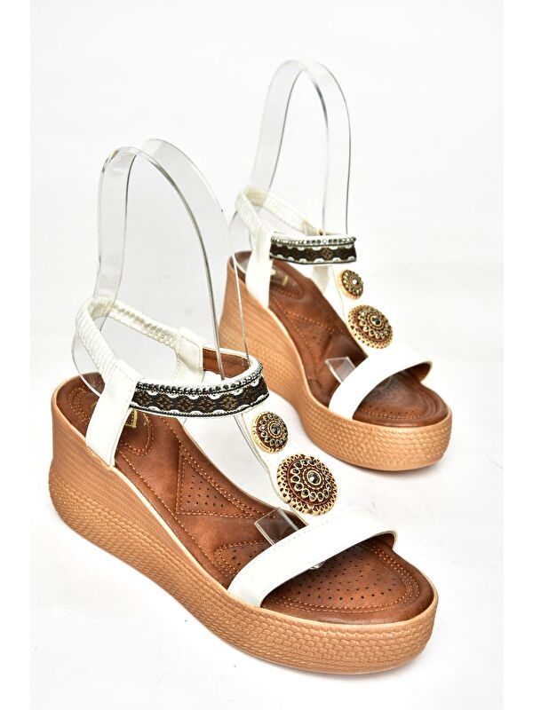 S2581360 Beyaz Kadın Sandalet - Görsel 4