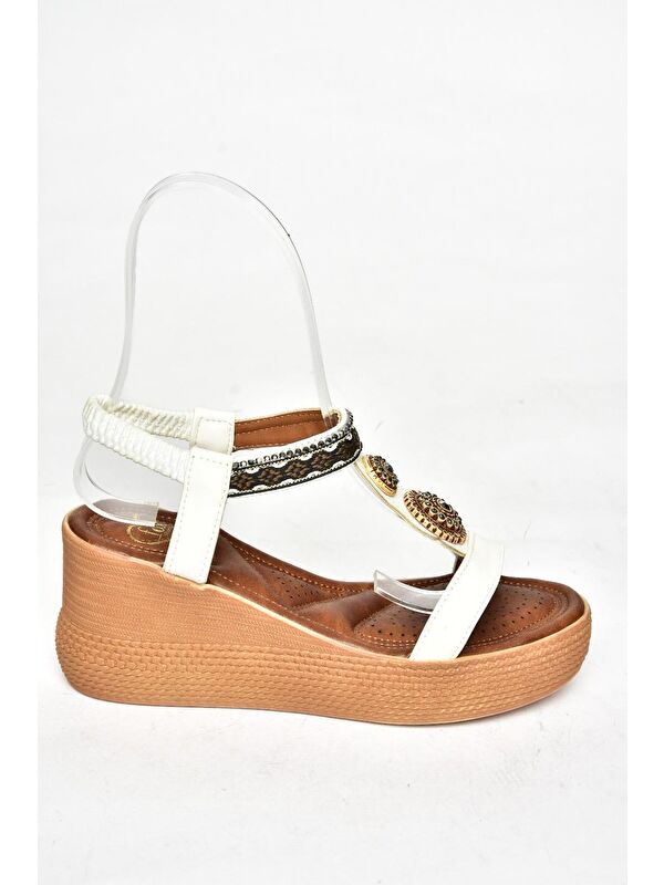 S2581360 Beyaz Kadın Sandalet - Görsel 5