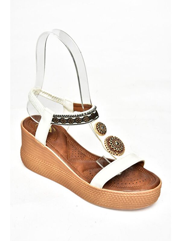 S2581360 Beyaz Kadın Sandalet - Görsel 6