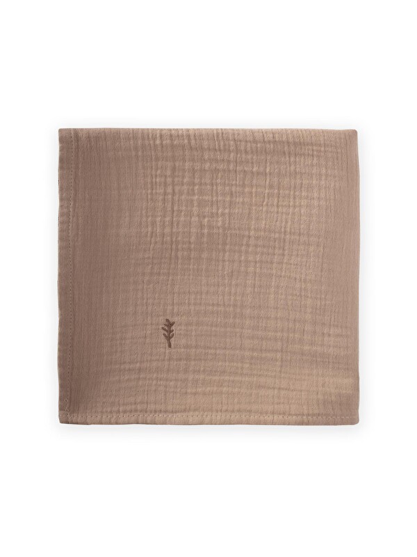 CİGİT Nakışlı Müslin Battaniye 90X100 Cm Vizon