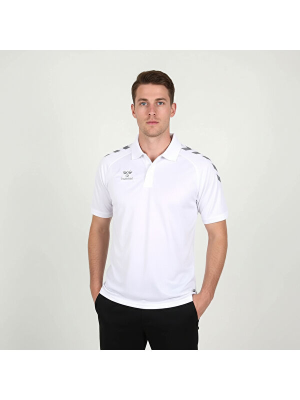 Hummel Dream Functional Erkek Beyaz Polo Yaka Tişört