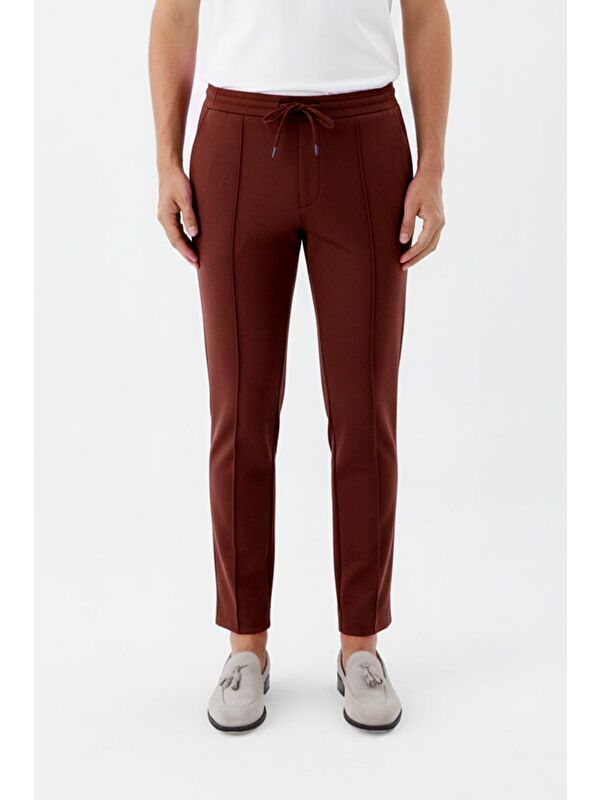Sabri Özel Giotelli Tarçın Slim Fit Yandan Cepli Jogger Pantolon