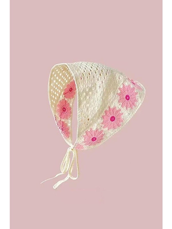 New Obsessions Floral Örgü Üçgen Bandana
