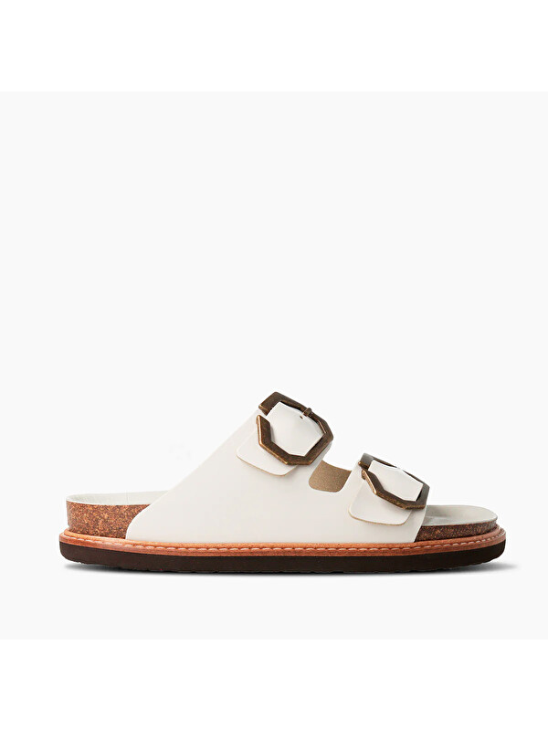 Genuins Kadın Terlik GALIA G104865 Leather White