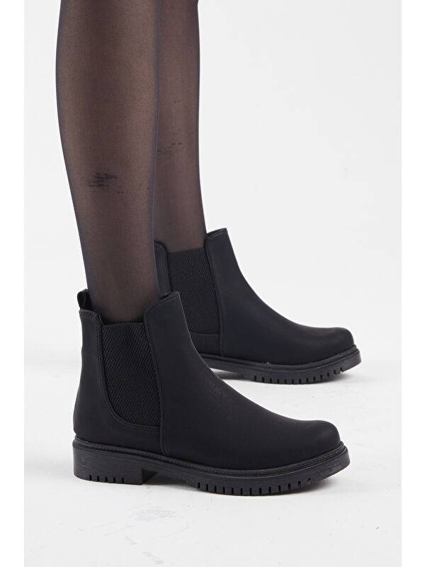 Tonny Black Siyah Tonny Black Süet Rahat Kadın Kalıp Lastikli Bot