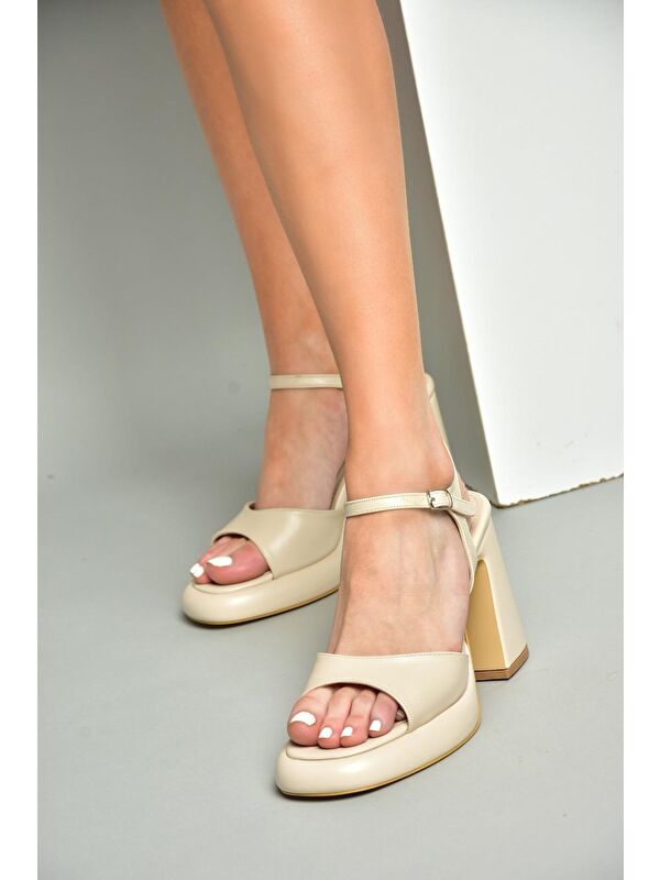 S5690128 Ten Kadın Topuklu Ayakkabı - Görsel 5