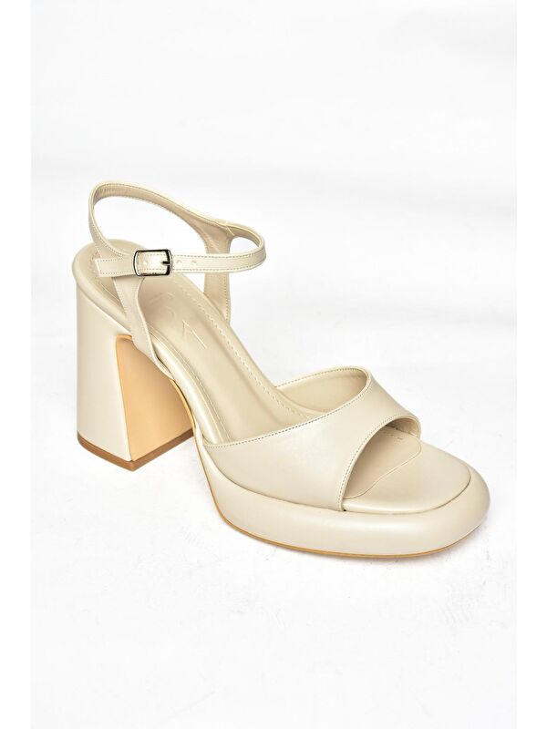 S5690128 Ten Kadın Topuklu Ayakkabı - Görsel 3